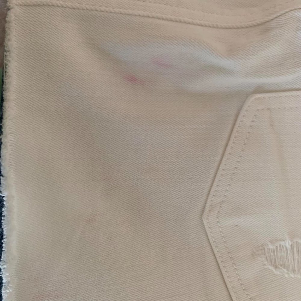 Express Mid Rise Ripped Straight Denim Mini Skirt - Picture 3 of 3